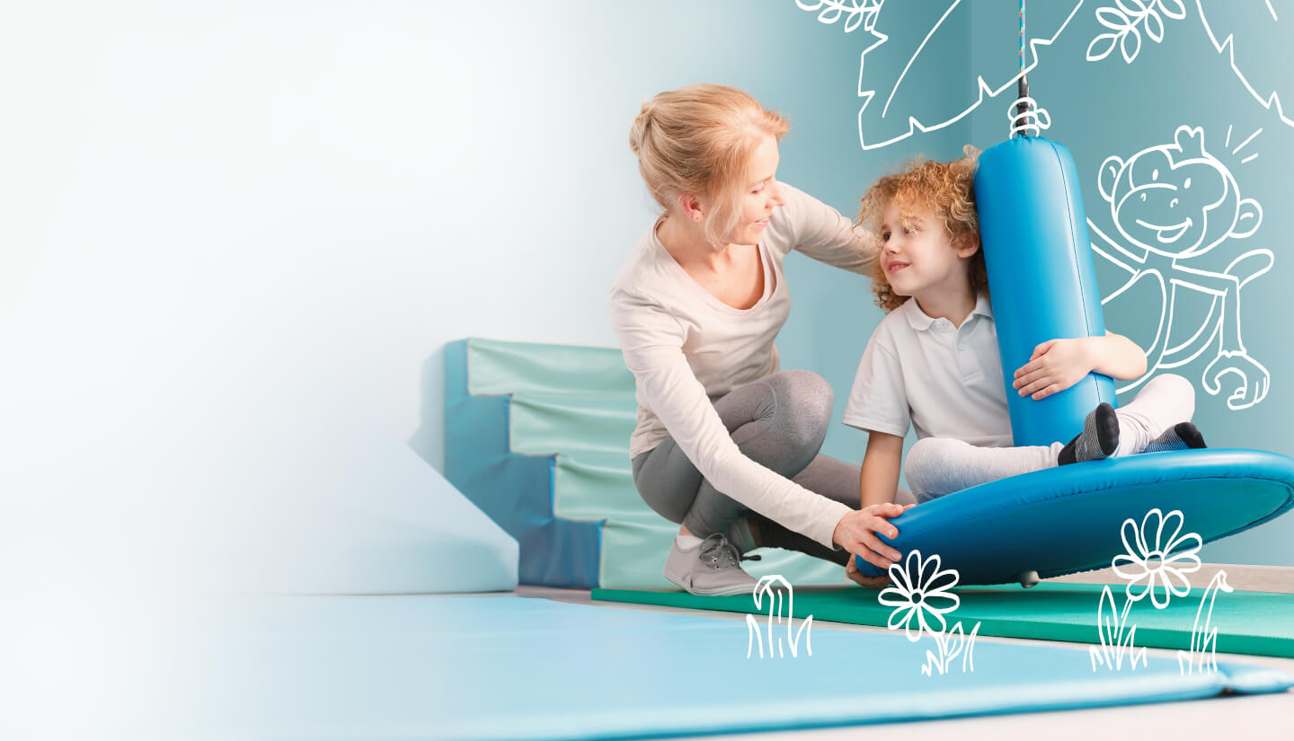 Therapist providing ABA therapy
